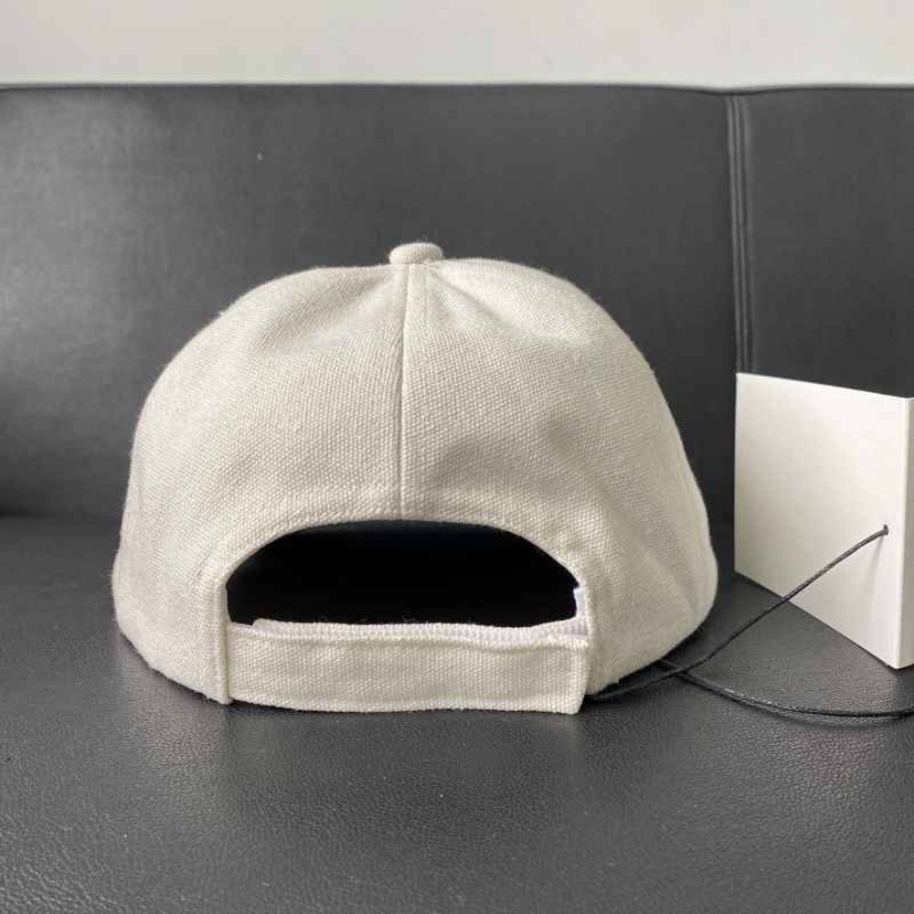 Isabel Marant Pink Logo Baseball Cap Cream Canvas Adjustable Hat - Picture 4 of 4